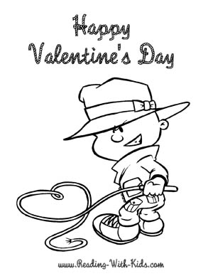 Adventurer Boy Valentine Coloring Page