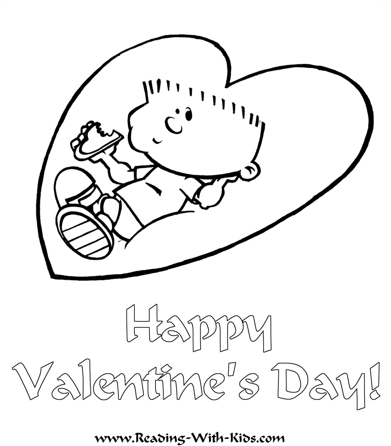 Valentine Cookie Coloring Page