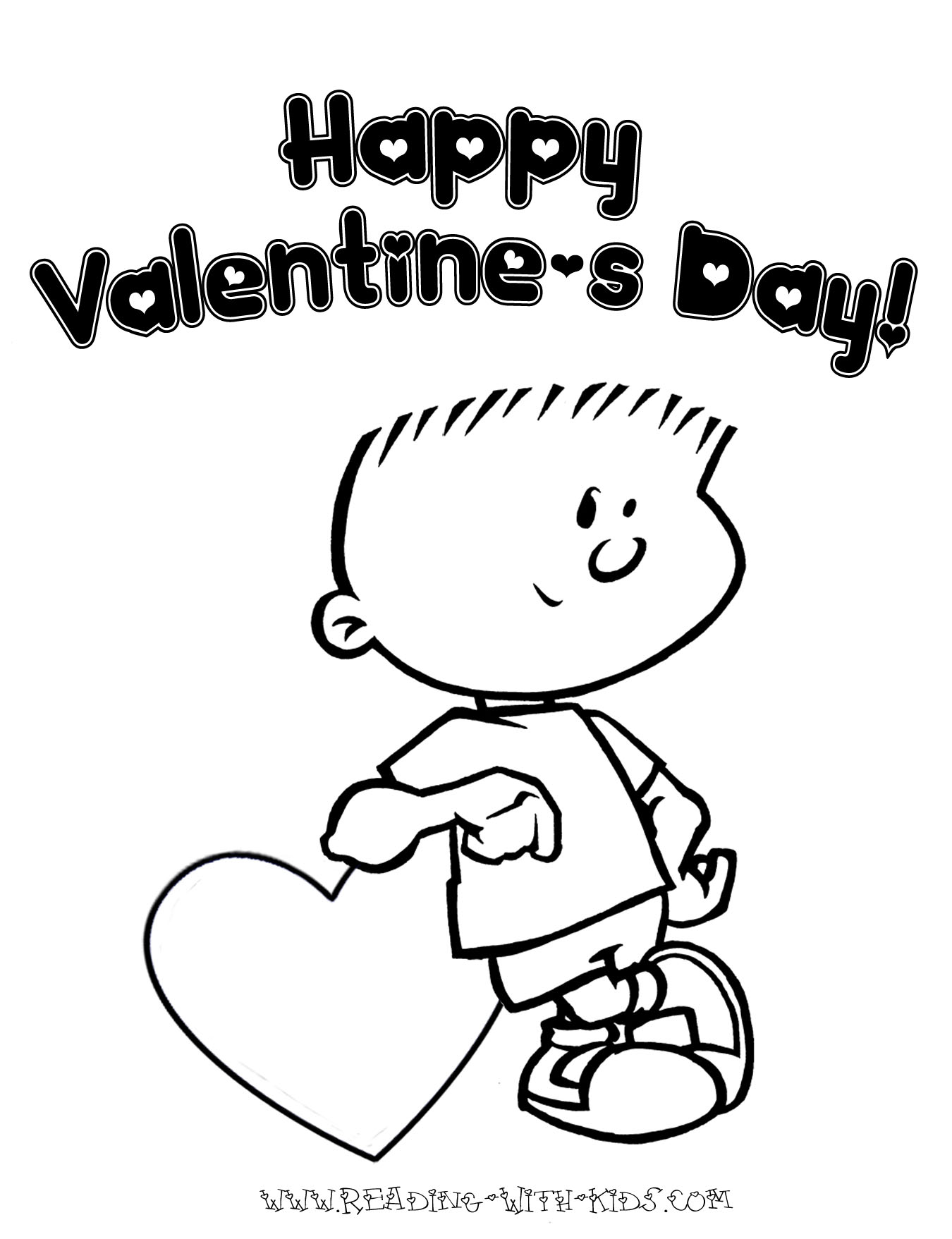 Valentine Cookie Coloring Page · Valentine Heart Coloring Page