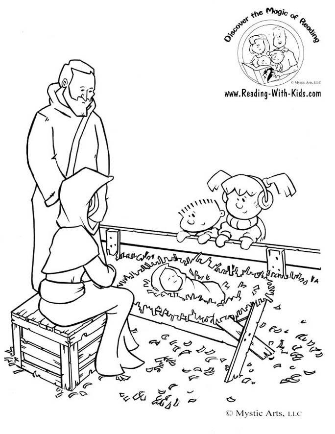 christmas coloring pages baby jesus