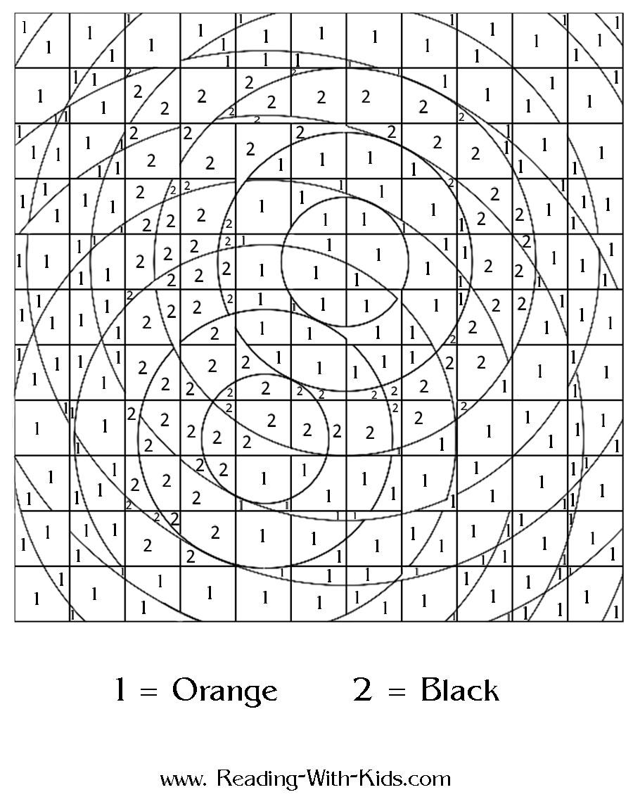 Color by number letter P