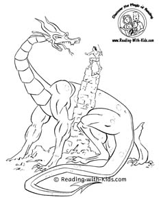 Dragon hero coloring page