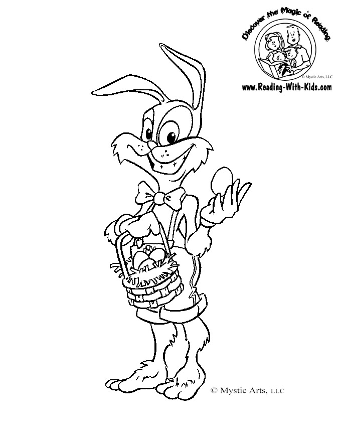 easter bunny coloring book pictures. Easter