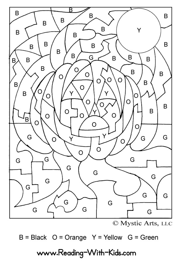 halloween coloring pages by numbers for teenagers - photo #3