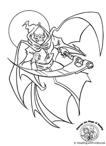 Grim Reaper Coloring Page