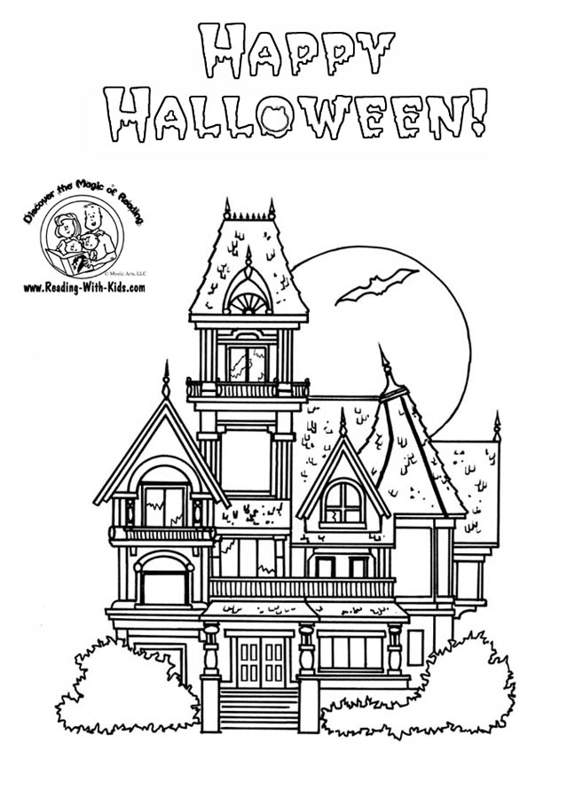 Haunted House coloring page