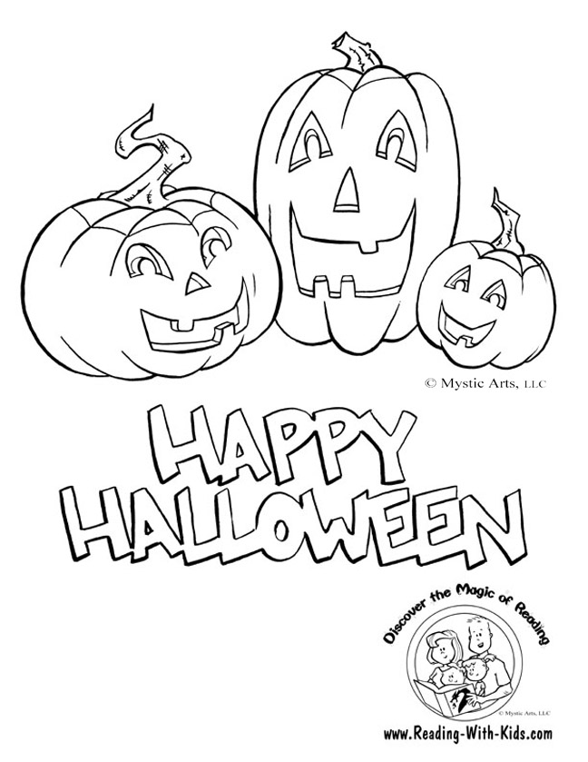 Halloween Jack-o-lantern coloring page