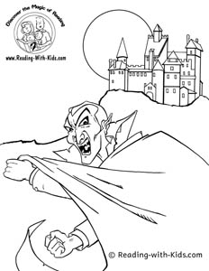 Vampire coloring page