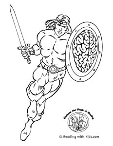 Hero coloring page