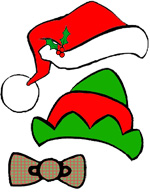 Christmas Photo Props - Santa cap and elf hat