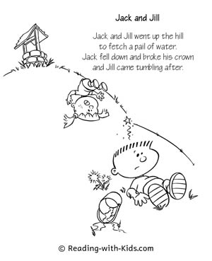 Jack and Jill coloring page