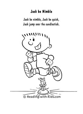 Jack Be Nimble coloring page