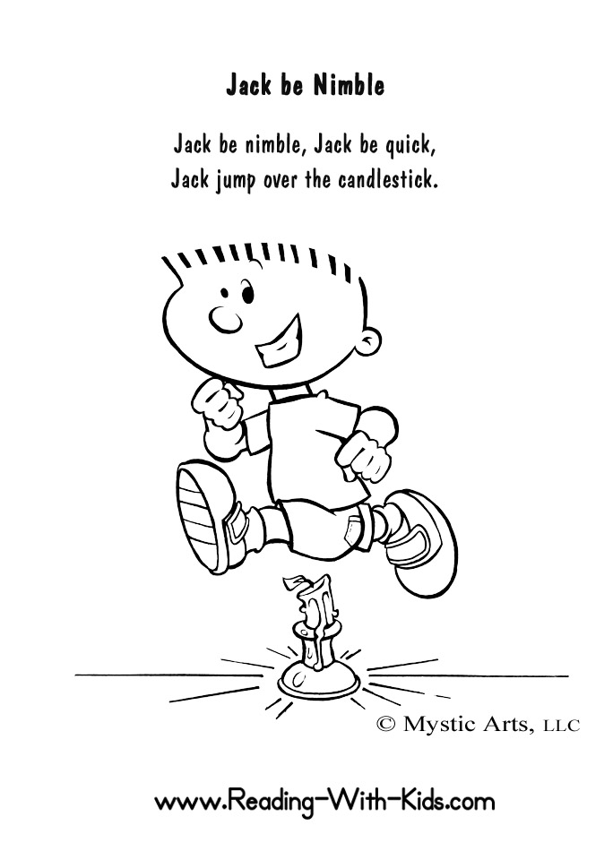 jack be nimble preschool coloring pages - photo #1