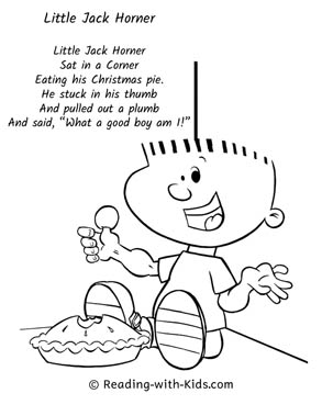 Little Jack Horner coloring page