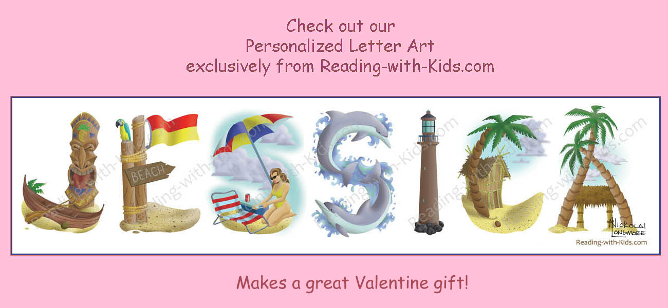 Personalized Letter Art by Reading-with-Kids.com