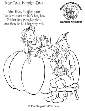 Peter Peter Pumpkin Eater coloring page