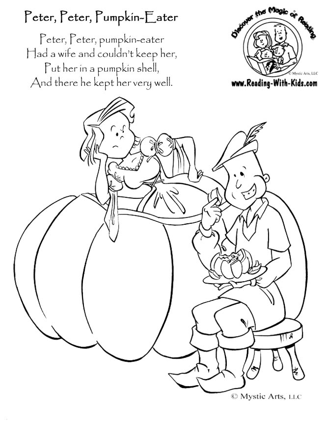Peter Peter Pumpkin Eater coloring page