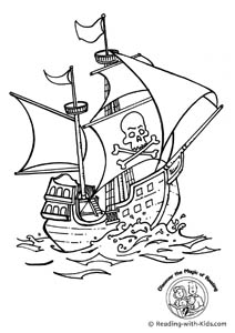 Pirate Ship coloring page