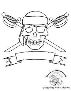 Skull and Crossbones Coloring Page