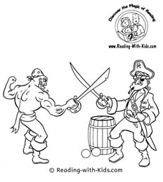 Pirate coloring page