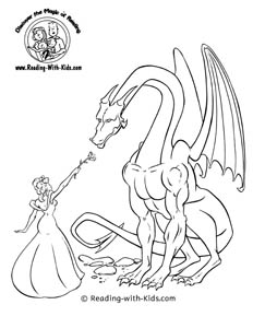 Princess Dragon coloring page