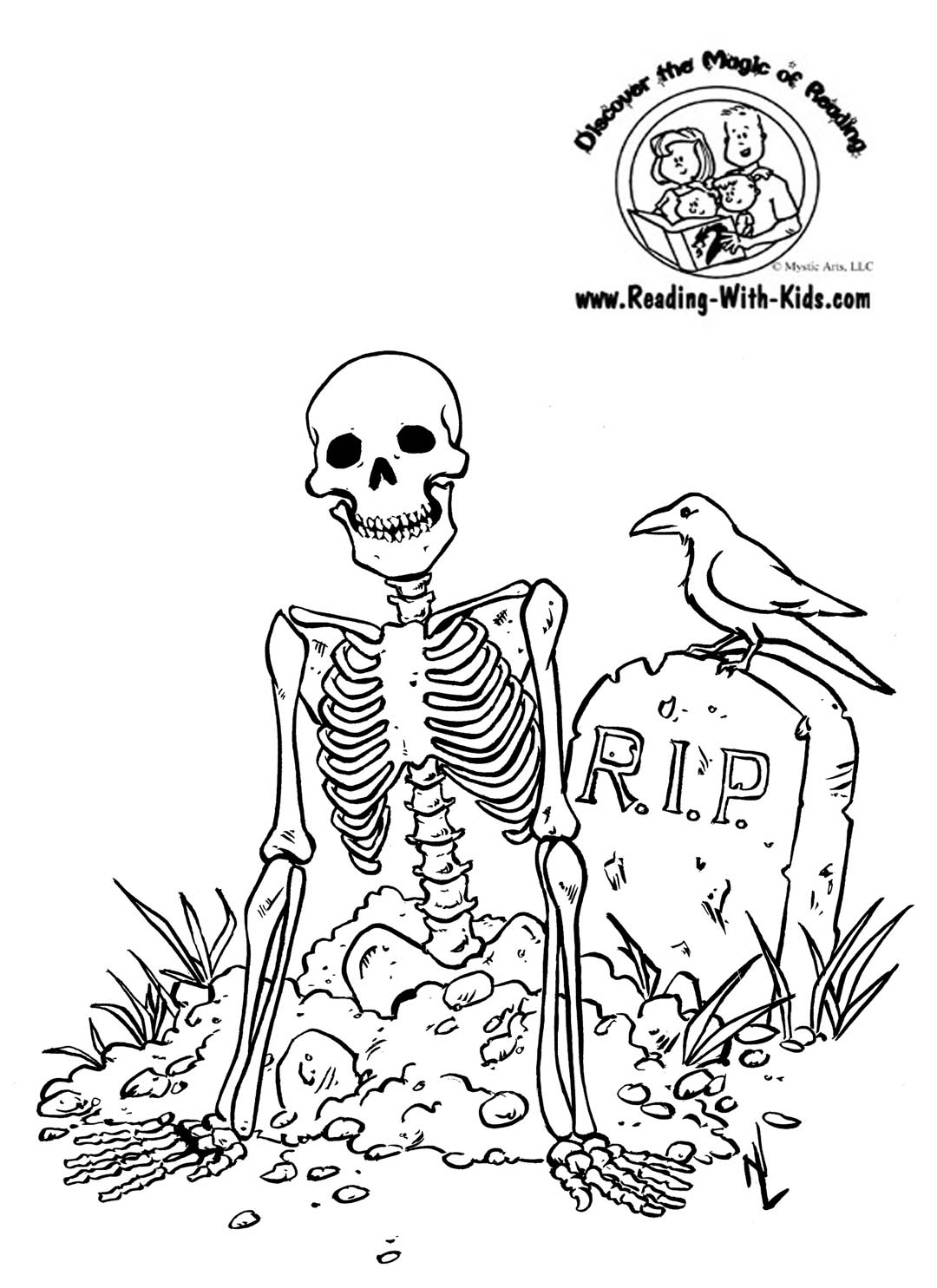 Skeleton Coloring Page