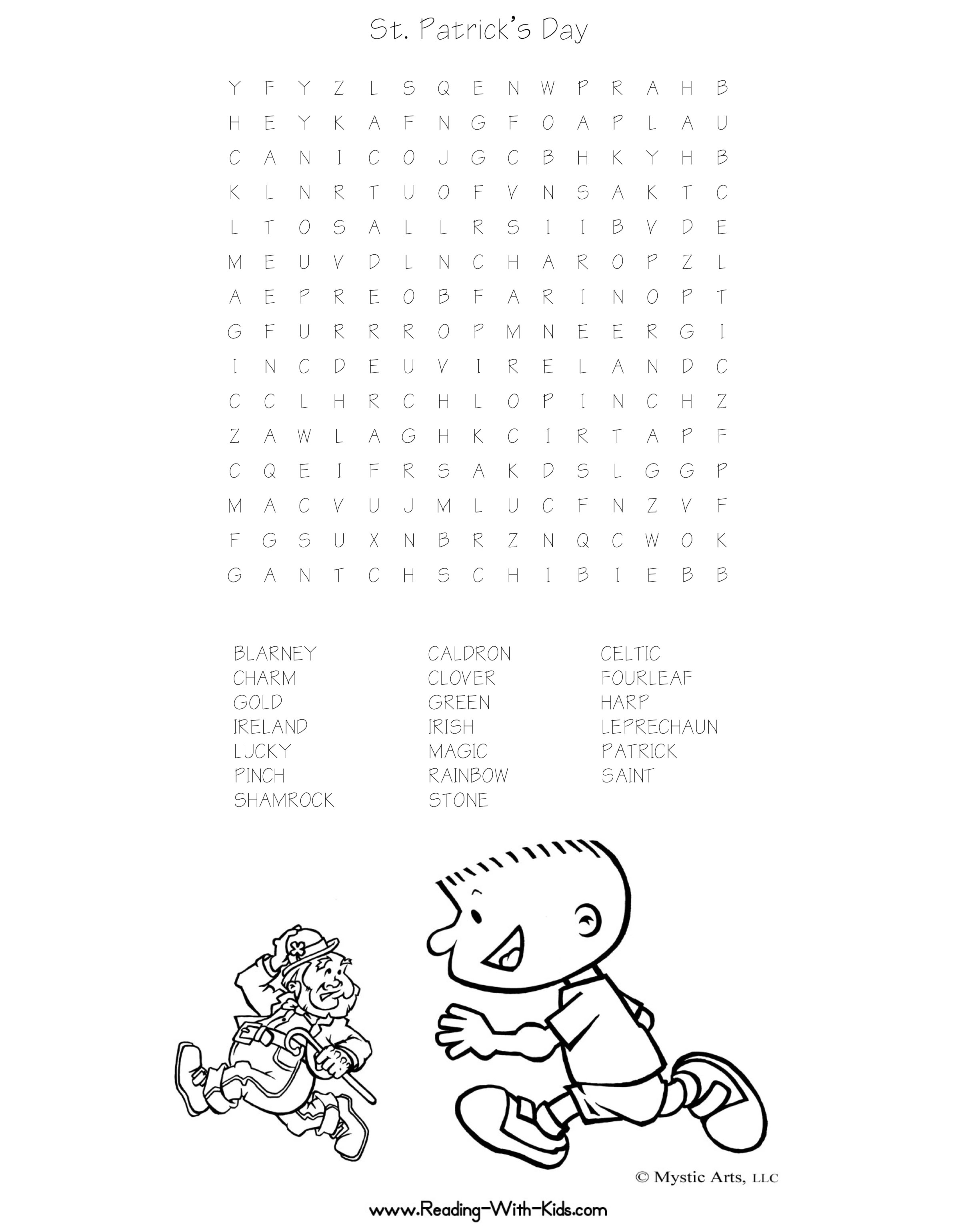 St Patricks Day Word Search