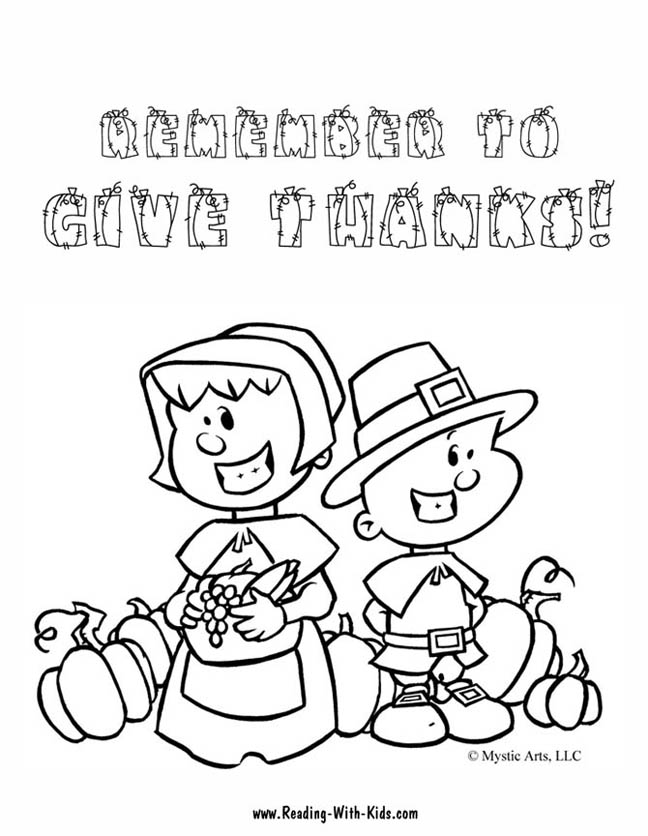 Thanksgiving Coloring Page Pictures title=