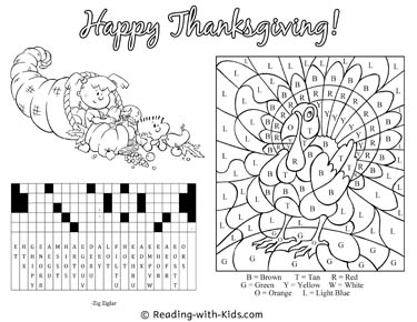 Thanksgiving Phrase Puzzle Placemat