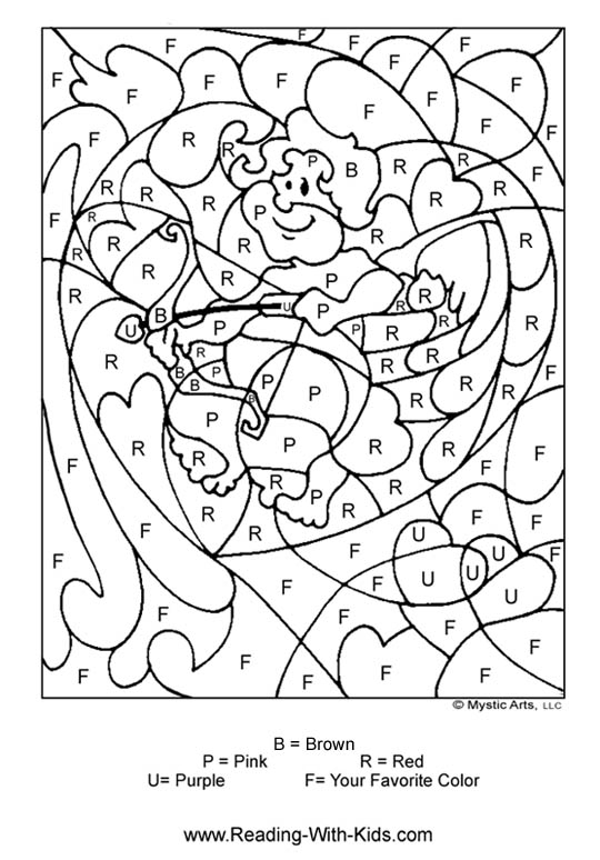 valentines coloring pages. Color by number coloring pages